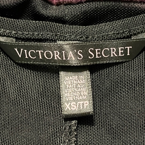 Victoria’s Secret Tank XS Deep Purple Black Mesh‎ Built in Bra Pads - Picture 3 of 12